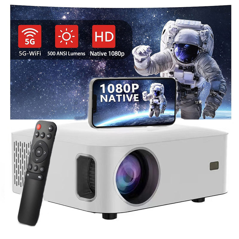 내구성 200W 휴대용 스마트 프로젝터 5.0 인치 LCD 디스플레이, 가벼운 홈 시네마 미니 프로젝터