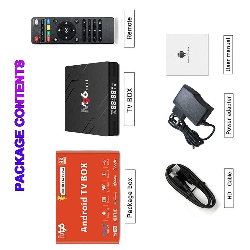 HDMI 2.1 스마트 미디어 박스 내구성, 휴대용 안드로이드 TV 박스